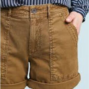 Anthropologie Wander Camouflage Button Fly Shorts